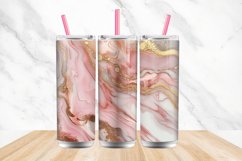 3D Pink and Gold Marble Tumbler wrap Bundle Product Image 4
