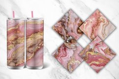 3D Pink and Gold Marble Tumbler wrap Bundle Product Image 2