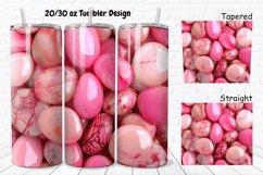 3D Pink Color Stones 20/30oz Skinny Tumbler Product Image 1