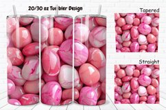 3D Pink Color Stones 20/30oz Skinny Tumbler Product Image 1