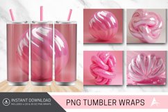 3D Pink Inflated Tumbler wrap Product Image 1