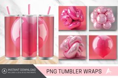 3D Pink Inflated Tumbler wrap Product Image 1