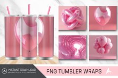 3D Pink Inflated Tumbler wrap Product Image 1