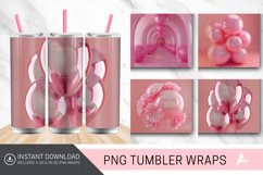 3D Pink Inflated Tumbler wrap Product Image 1