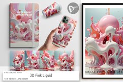 Digital Paper 3D Pink Liquid Product Image 1