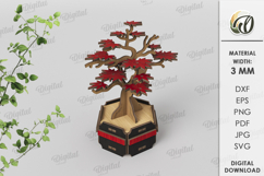 3D Plant Decor Laser Cut. Stand decor SVG Product Image 1