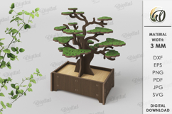 3D Plant Decor Laser Cut. Stand decor SVG Product Image 1