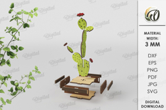 3D Plant Decor Laser Cut. Stand decor SVG Product Image 2