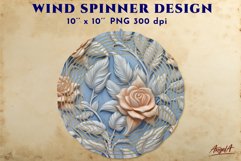 3d wind spinner sublimation design / roses plaster texture Product Image 1