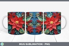 GorgeousWatercolor Christmas Mug Wrap design.