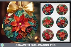 Bundle of six Watercolor Christmas Ornament designs.