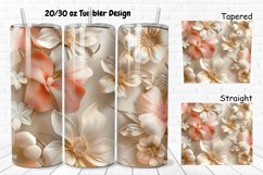 3D Pretty Flowers 20/30oz Skinny Tumbler Product Image 1