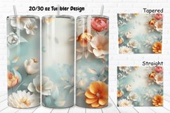 3D Pretty Flowers 20/30oz Skinny Tumbler Product Image 1
