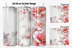 3D Pretty Flowers 20/30oz Skinny Tumbler Product Image 1