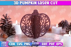 3D Pumpkins Laser Cut Bundle | Halloween Pumpkins SVG Design Product Image 2