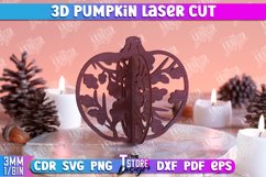 3D Pumpkins Laser Cut Bundle | Halloween Pumpkins SVG Design Product Image 3