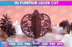 3D Pumpkins Laser Cut Bundle | Halloween Pumpkins SVG Design Product Image 9