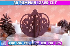 3D Pumpkins Laser Cut Bundle | Halloween Pumpkins SVG Design Product Image 10