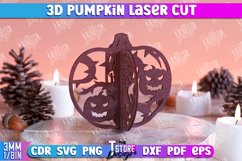 3D Pumpkins Laser Cut Bundle | Halloween Pumpkins SVG Design Product Image 11