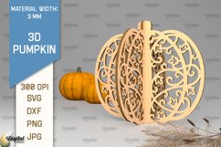 3D Pumpkins Laser Cut Bundle. Halloween Pumpkins SVG Design Product Image 5