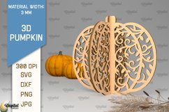 3D Pumpkins Laser Cut Bundle. Halloween Pumpkins SVG Design Product Image 6