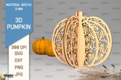 3D Pumpkins Laser Cut Bundle. Halloween Pumpkins SVG Design Product Image 11