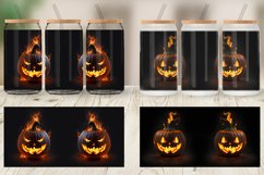 3D Pumpkin Burn Glass Can Wraps Product Image 3