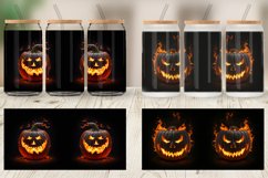 3D Pumpkin Burn Glass Can Wraps Product Image 4