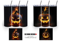 3D Pumpkin Burning | Tumbler Sublimation Wrap Product Image 5