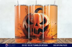 3D Pumpkin Halloween Tumbler Wrap Product Image 1