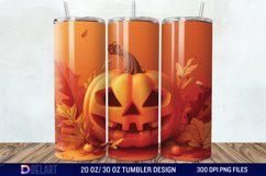 3D Pumpkin Halloween Tumbler Wrap Product Image 1