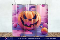 3D Pumpkin Halloween Tumbler Wrap Product Image 1