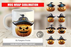 Mug Wrap Design 3D Pumpkin Pirate Product Image 1