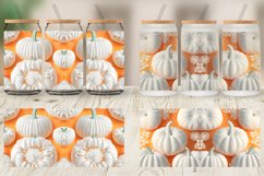 3D Pumpkin White Glass Can Wraps Product Image 4