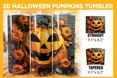 3D Pumpkins Fall Autumn Sublimation Tumbler Design Download, Halloween, Pumpkins Sublimation, Digital Download PNG, Straight &amp; Tapered PNG, 3d Halloween 20oz Skinny Tumbler, 3D Hole In A Wall Tumbler, 3d Sublimation Tumbler Wrap, 20 oz Fall Tumbler