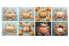 3D Pumpkins Tumbler Sublimation Product Image 3