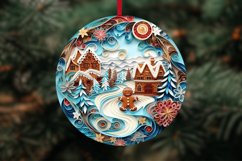 3D Quilling Christmas Ornaments Sublimation Bundle PNG Product Image 8