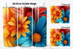 3D Rainbow Daisy 20/30oz Skinny Tumbler Product Image 1