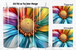 3D Rainbow Daisy 20/30oz Skinny Tumbler Product Image 1