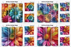 3D Rainbow Daisy Flowers Tumbler Bundle Product Image 6