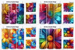 3D Rainbow Daisy Flowers Tumbler Bundle Product Image 7