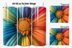 3D Rainbow Daisy 20/30oz Skinny Tumbler Product Image 1