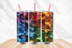 3D Rainbow Floral Butterflies Tumbler Wrap Bundle Product Image 4