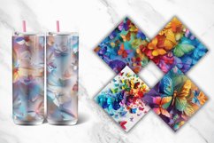 3D Rainbow Floral Butterflies Tumbler Wrap Bundle Product Image 2