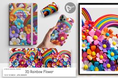 Digital Paper 3D Rainbow Flower Product Image 1