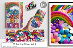 Digital Paper 3D Rainbow Flower Product Image 1