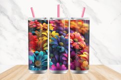 3D Rainbow Flowers Tumbler Wrap Bundle Product Image 4