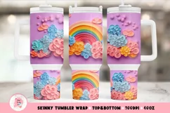3d Rainbow Tumbler Wrap, 40 oz tumbler wrap, 3d Rainbow Tumbler Wrap, Rainbow Png