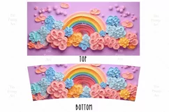 3d Rainbow Tumbler Wrap, 40 oz tumbler wrap, 3d Rainbow Tumbler Wrap, Rainbow Png
