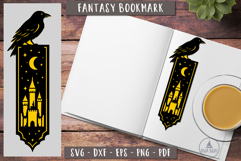 3d Raven Fantasy Bookmark SVG Crow Papercut